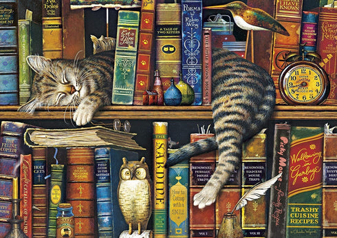 Buffalo Games - Charles Wysocki - Frederick The Literate - 300 Piece Jigsaw Puzzle for Adults, Finished Size 21.25 x