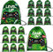 Eccliy 20 Pack Video Game Party Drawstring Bags - 12 x 10 Inch Goodie Bags for Game Party (Green)