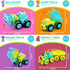 Friction Powered Trucks for 2 Year Old Boys, 4 Cartoon Construction Vehicles, Push & Go Cars Set