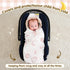 Miracle Baby 35.4"x35.4" Car Seat Swaddle Blanket for Babies, Waffle Carseat Swaddle Blanket for Infants Newborn