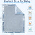 2 Inch 30''x40''Blue Pro Goleem Fleece Baby Blanket with Satin Trim Soft Anti-Static Plush Blanket for Boys and Girls