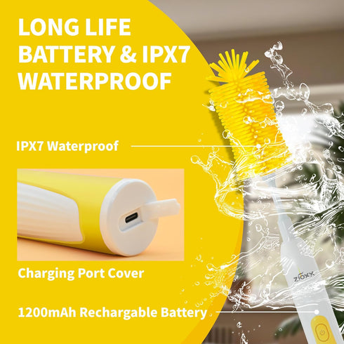 Electric Bottle Brush Cleaner, Portable Electric Baby Bottle Brush Cleaner for Travel, Rechargable Travel Bottle