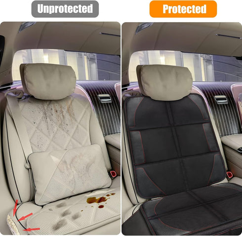Car Seat Protector, 1 Pack, Thickest Padded 600D Fabric, Waterproof, Durable, Anti Slip Backing, Child Seat Protection