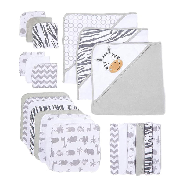 Spasilk 23-Piece Soft Terry Hooded Bath Towel and Washcloth Gift Set, 3