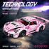 Pink Technic Super Sports Car Building Block Model, 1288pcs, 1:14, Adult Collector Car Model