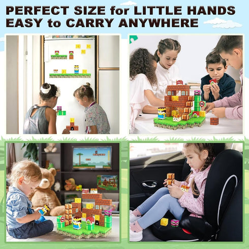Magnetic Blocks Building Toys - Build Mine Magnet World Set, Magnet Toys for Boys & Girls Ages 5-7, Buildable Game