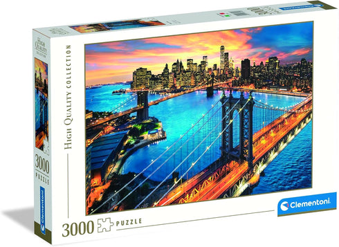 Clementoni 33546, New York HQC Puzzle for Children and Adults, 3000 Pieces,