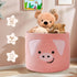 15"D 12.6"H OMERAI Animal Baskets Cotton Rope Woven Storage Basket for Toys Blankets Laundry Nursery, Large Foldable