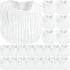 Zhanmai 20 Pack Muslin Baby Bibs Adjustable White Drool Bandana Bibs 6