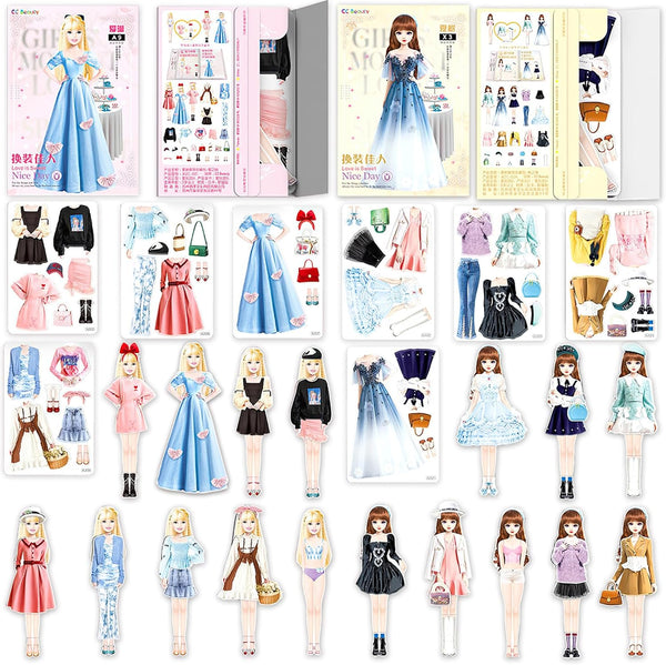 Magnetic Dress Up Paper Dolls - Girls Ages 4-7, Pretty Princess Game, Dress Up Toys, Imaginative Birthday Gifts