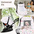 Pack Set of Baby Car Seat Cover and Nursing Pillow Cover with Beautiful Buitterfly Patterns