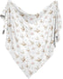 Sweet Jojo Designs Woodland Deer Floral Girl Swaddle Blanket Jersey Stretch Knit for Newborn or Infant Receiving
