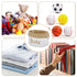 2 Pack Cotton Rope Storage Baskets, Embroidered Book Storage Bins with Handles, 15 x 11 x 9 Inches for Nursery
