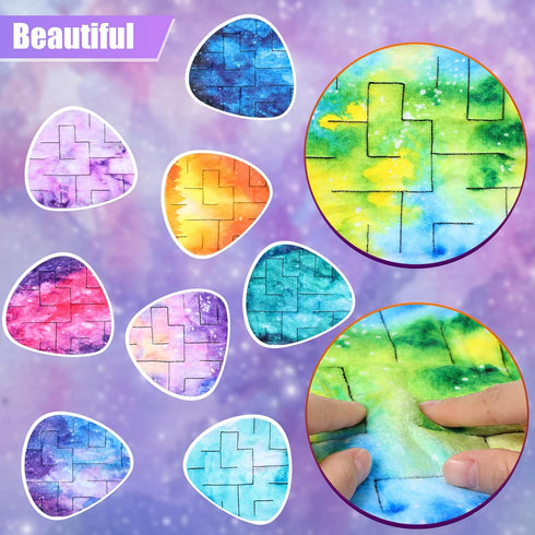 9 7.8 6 Inch(Starry Youyole Pcs Fidget Marble Maze Mat Bulk, Soft Fabric Tactile Sensory Cloth Stress Relief Toys