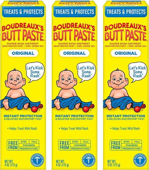 Boudreaux's Butt Paste Original Diaper Rash Cream, Diaper Cream for Baby, Fast