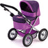 Bayer Designs Doll Pram for Dolls up to 18" - Easily Foldable Stroller, Adjustable Handle, Bag Included