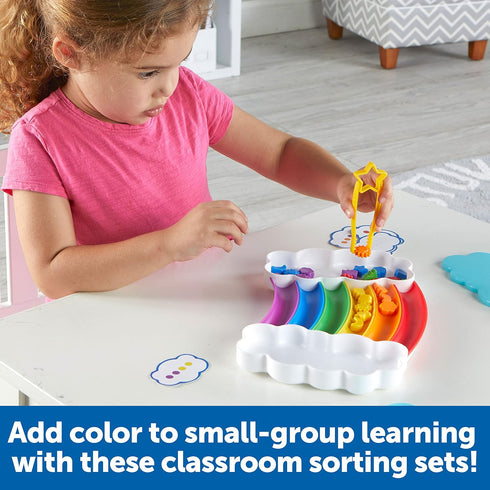 Learning Resources Rainbow Sorting Set - Classroom Edition, 144 Pieces, Ages 3+, Fine Motor Skills, Teacher Supplies