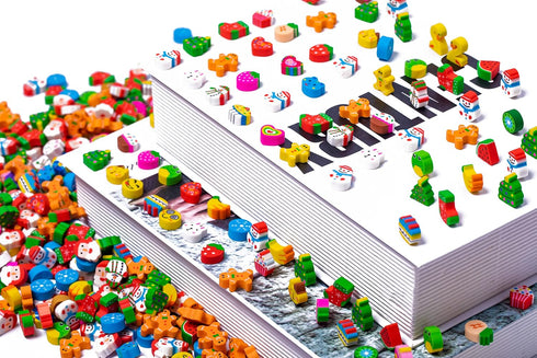 Mini Erasers for Kids Bulk, 300+ PCS Fun Food Animal Pencil Erasers for 100th Day of School