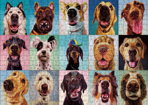 WESEN 1000 Piece Jigsaw Puzzle for Adult & Kid - Festive Holiday Animal Dogs Jigsaw Puzzle Adult for Stress Relief