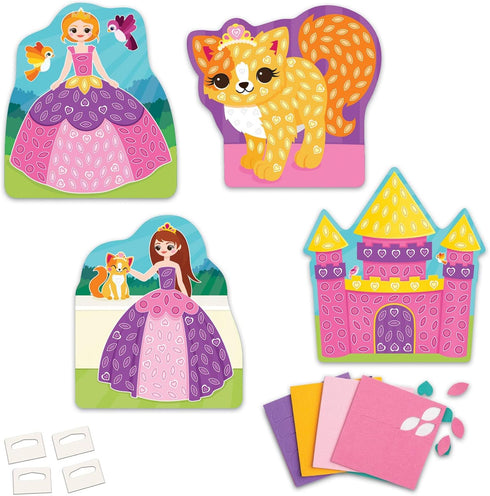 ORB My First Sticky Mosaics Princesses - Purple/Pink/Yellow/Blue, 9.5" x 1.5" x 9.5"