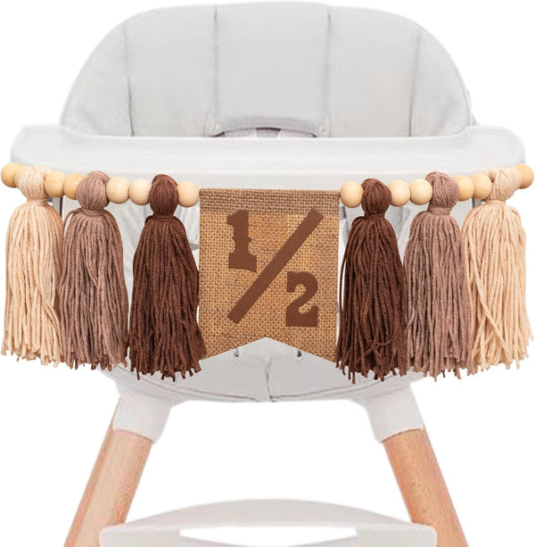 Gostman Cowboy Half Birthday High Chair Banner - Half Way To One