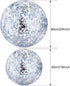 Hsei 3 Pcs Inflatable Beach Ball, 16 Inch Glitter Summer Swimming Pool Balls for Beach Wedding Outdoor Party Favor