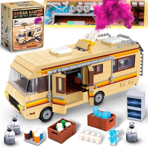 Camper for Break Bad RV Building Set, Creative Camper Van Building Blocks, DIY Technic Toy for Ages 8-14 (986 Pieces)