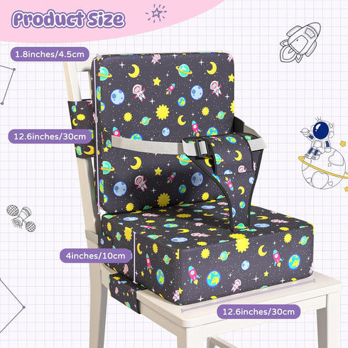 Redcoutt Booster Seat for Dining Table, Toddler Booster Seat for Dining Table with Safety Buckles, Anti-Scratch Easy