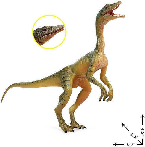 Gemini&Genius Compsognathus Dinosaur Toy for Kids, Realistic Action Figure with Moveable Jaw for Display or Cake