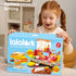 lalalark Playset 40+ 3+ Toss 'n Toast Sandwich Restaurant for Kids, Pieces Pretend Food with Interactive Magic Slicer
