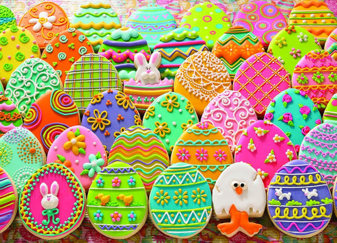 1000 Cobble Hill Piece Puzzle - Easter Eggs - Sample Poster Included