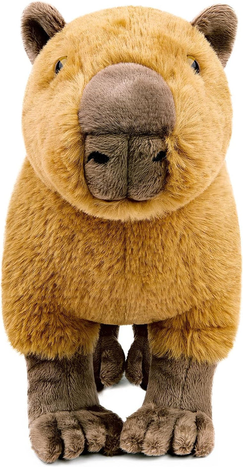 Capybara Plush Toy - Lifelike Rodent 13” Capybara Stuffed Animals, Soft Wild Animals Crawling Capybara Unique Plushie Toys Model Dolls Collection for Kids