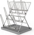 9 Vertical Baby Bottle Drying Rack, Hooks Vertical Rack Dryer with Drainage Tray for Water Bottles, Drinking Glasses