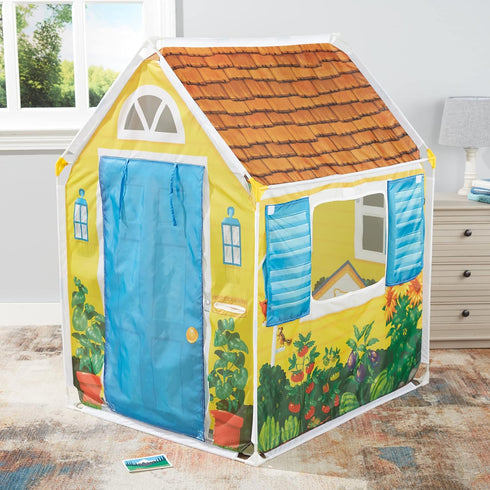 Melissa & Doug Cozy Cottage Fabric Play Tent and Storage Tote - Yellow