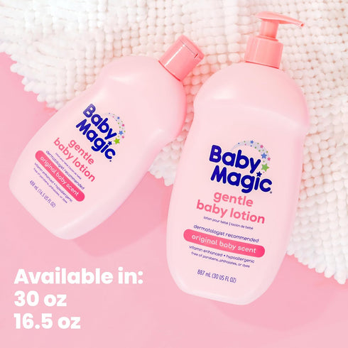 16.5 Oz (Pack 6) (705544), Baby Magic Gentle Baby Lotion | Fl of | Vitamins & Aloe, Pink Original Baby Scent