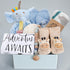 Newborn Baby Boy Gift Basket for Boy, Welcome Home Gift Set with