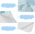 SyXIOP 28" 52" Watercolor Butterflies Light Blue Cooling Baby Crib Mattress x washablraining Pads for Baby&Toddler