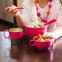 Innobaby Din Din Smart EZ Grip Spoon and Fork Set, Utensil Set for Kids and Toddlers, BPA Free, Pink
