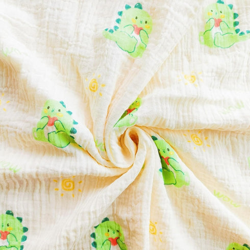 100% 30 40 Inches Muslin Baby Blanket Soft Double Layer Muslim Cotton Plush Fluffy Dotted Fleece Back Swaddle Blankets