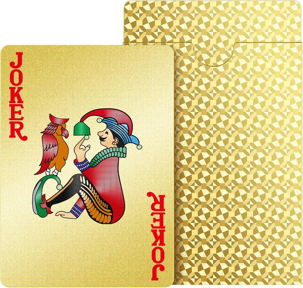 Waterproof Plastic Playing Cards, Durable Cool Deck of Cards, Vintage Casino Themed Card Games for Families or Adults