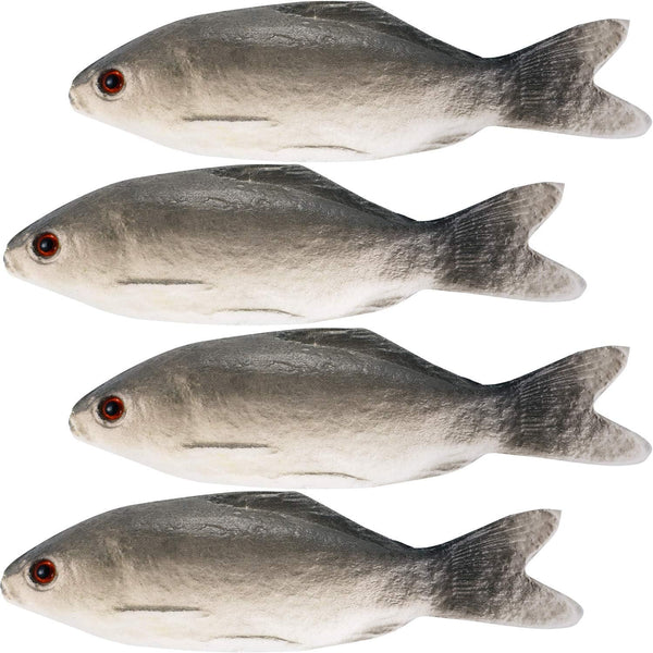 Gejoy 4 Pcs Realistic Fake Fish, Artificial Small Plastic Sea Fish for Party Market Display and Decoration