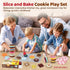 Set 1-3 3 4 5 Wooden Cookie Play Food for Kids Kitchen Accessories Food Toys for Toddlers Pretend Play Slice and Bake