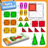 3+,Creative SKTMYY Mini Magnetic Tiles,Travel Magnetic Tiles with Metal Box,Car Airplane Travel Essentials for Kids