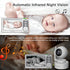 HelloBaby 4.3'' 30 8 1000ft Video Baby Monitor with Hours Battery, Remote Pan-Tilt-Zoom Baby Monitor No WiFi, Baby