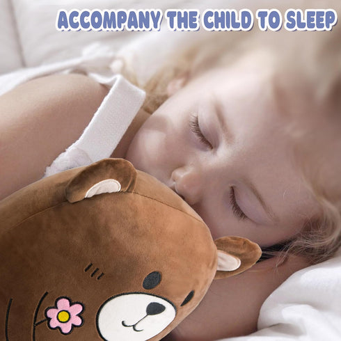 14.5“ Get Well Soon Teddy Bear Plush Pillow, Soft Stuffed Animal Body Pillow, Home Decoration Gift for Kids