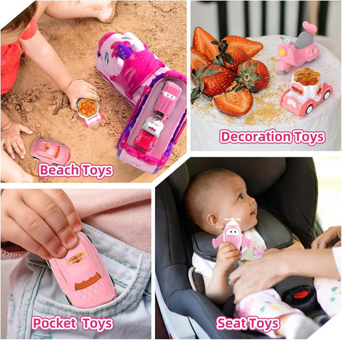 2 3 2-4, 7-in-1 1 2 3 usrela Girls Toys for Year Old, Toddler Girl Toys Age Carrier Truck with Light & Music, Truck
