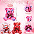 18 Pcs Nurse Week Appreciation Gifts, Mini Plush Bears 4 Inch, Stuffed Animals with Syringe Stethoscope Pattern