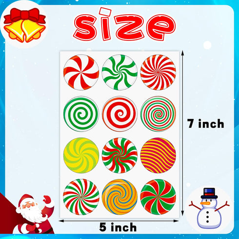 Christmas Stickers 32 Sheets with Snowman, Reindeer, Santa Claus, Kids Decals for Toys Gifts Crafts Decorations