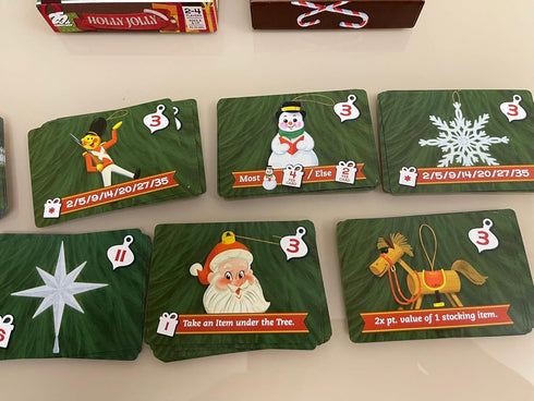 Holly Jolly Christmas Themed Family Card Game - Collect Presents, Ornaments & Stockings
