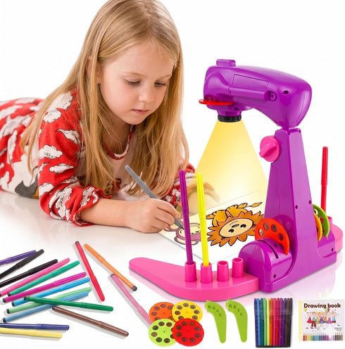 imireux Kids Drawing Projector Table, Light Up Trace and Draw Art Board with